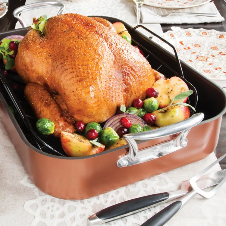 Extra Large Copper Roaster with Rack