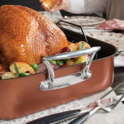 Extra Large Copper Roaster with Rack