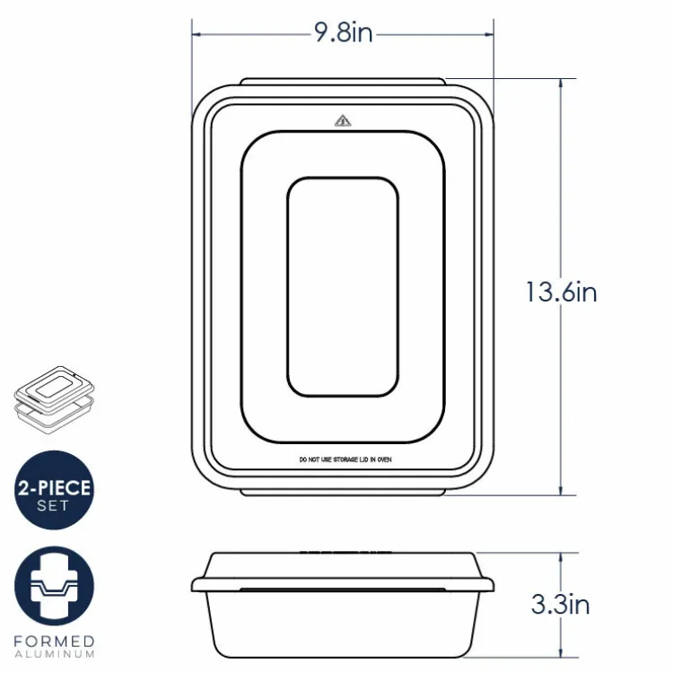 Naturals® 9" x 13" Rectangular Cake Pan with Storage Lid
